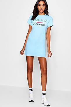 Boohoo Madison East Side Lover T-shirt Dress