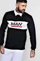 Boohoo Contrast Panel Man Sport Rugby Sweater