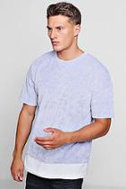 Boohoo Drop Shoulder Extended Hem Velour T-shirt