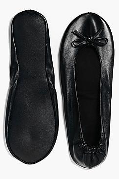 Boohoo Felicity Emergency Fold Up Ballet Shoes