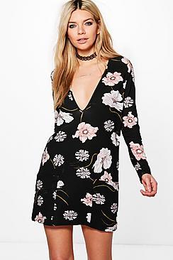Boohoo Kathy Pocket Front Shift Dress