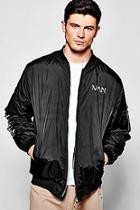 Boohoo Oversized Ma1 Bomber With City Print