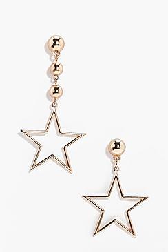 Boohoo Lana Altered Drop Star Earrings