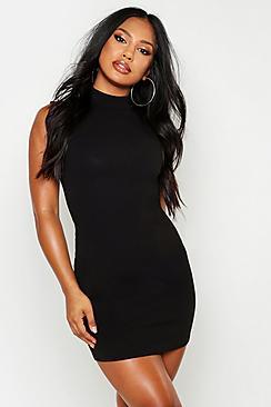 Boohoo Sleeveless Funnel Neck Bodycon Dress