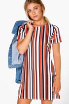 Boohoo Annie Printed Shift Dress Multi