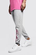 Boohoo 3d Man Autograph Embroidered Joggers