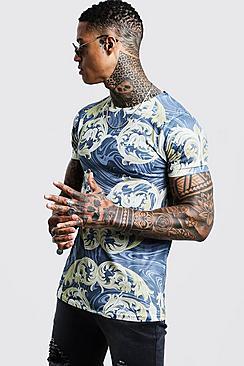 Boohoo Baroque Muscle Fit T-shirt