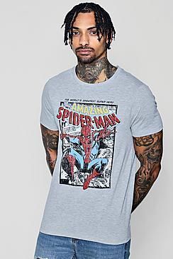 Boohoo The Amazing Spiderman Comic T-shirt