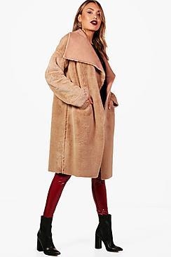 Boohoo Jo Boutique Reversible Faux Fur Bonded Jacket