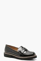 Boohoo Cleated Chunky Sole Stud Loafers