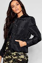 Boohoo Quilted Bomber Jacket