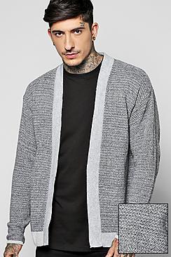 Boohoo Mixed Yarn Edge To Edge Cardigan