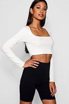 Boohoo Basic Cropped Cotton Elastane Cycling Short