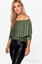 Boohoo Plus Martina Slinky Double Layer Choker Top