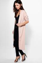 Boohoo Charlie Rib Cuff Duster Stone