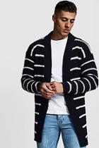 Boohoo Oversized Knitted Cardigan With Stripes
