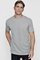 Boohoo Longline Biker Rib T-shirt With Taping