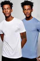 Boohoo 2 Pack Muscle Fit Crew Neck T Shirts Multi