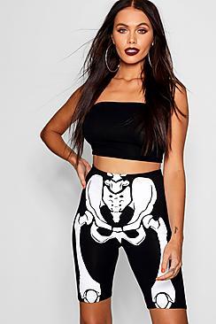 Boohoo Halloween Skeleton Cycling Short