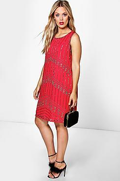 Boohoo Plus Chelsea Sequin Shift Dress