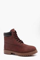 Boohoo Real Leather Worker Boots