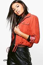 Boohoo Rebecca Cropped Utility Jacket