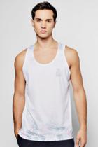 Boohoo The Best Vibes Sublimation Tank Top White