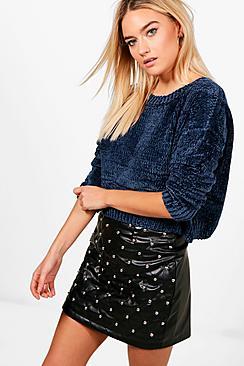 Boohoo Eva Ribbed Chenille Knit Jumper