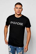 Boohoo T-shirt With Multi Colour Paradise Print