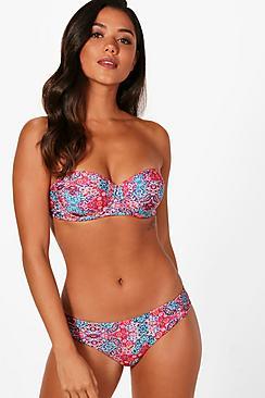 Boohoo Bora Bora Paisley Underwired Bikini