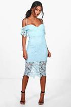 Boohoo Boutique Mallory Corded Lace Midi Dress