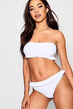 Boohoo Montreal Ruffle Bandeau Bikini