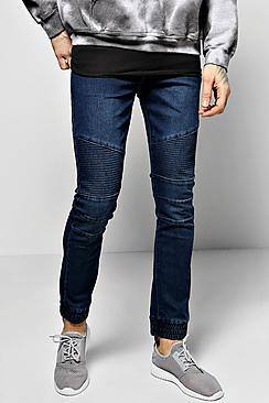 Boohoo Super Skinny Cuffed Biker Jeans