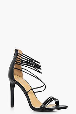 Boohoo Megan Multi Strap Cage Ankle Heels