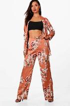 Boohoo Mia Floral Print Trouser