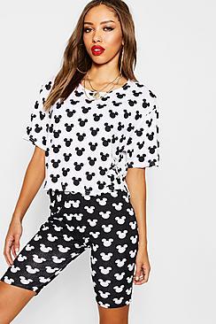 Boohoo Disney Mickey Repeat Cycling Short