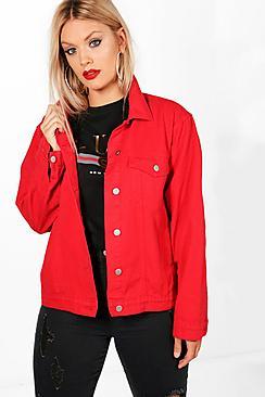 Boohoo Plus Josie Denim Oversized Jacket