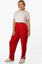 Boohoo Plus Orla Binding Detail Split Hem Trouser