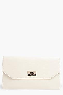 Boohoo Twist Lock Clutch Bag