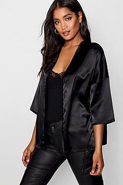 Boohoo Satin Kimono