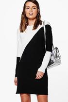 Boohoo Lola Monochrome Colour Block Shift Dress