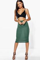 Boohoo Alexis Basic Jersey Midi Skirt