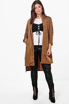 Boohoo Plus Lydia Longline Zip Through Parka