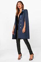 Boohoo Rosie Double Breasted Tailored Cape