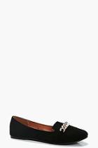 Boohoo Gracie Chain Detail Slipper Ballet