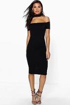 Boohoo Jules Cap Sleeve Choker Midi Dress