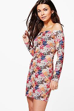Boohoo Kelly Off Shoulder Bodycon Dress