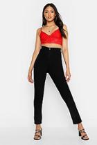 Boohoo Tall Washed Black Power Stretch Skinny Jeans