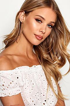 Boohoo Ava Mixed Oversized Hoop Earring Multipack