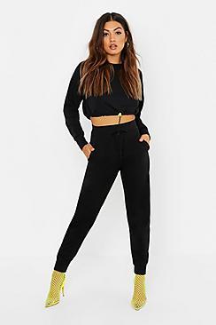 Boohoo Funnel Neck Neon Toggle Jogger Set